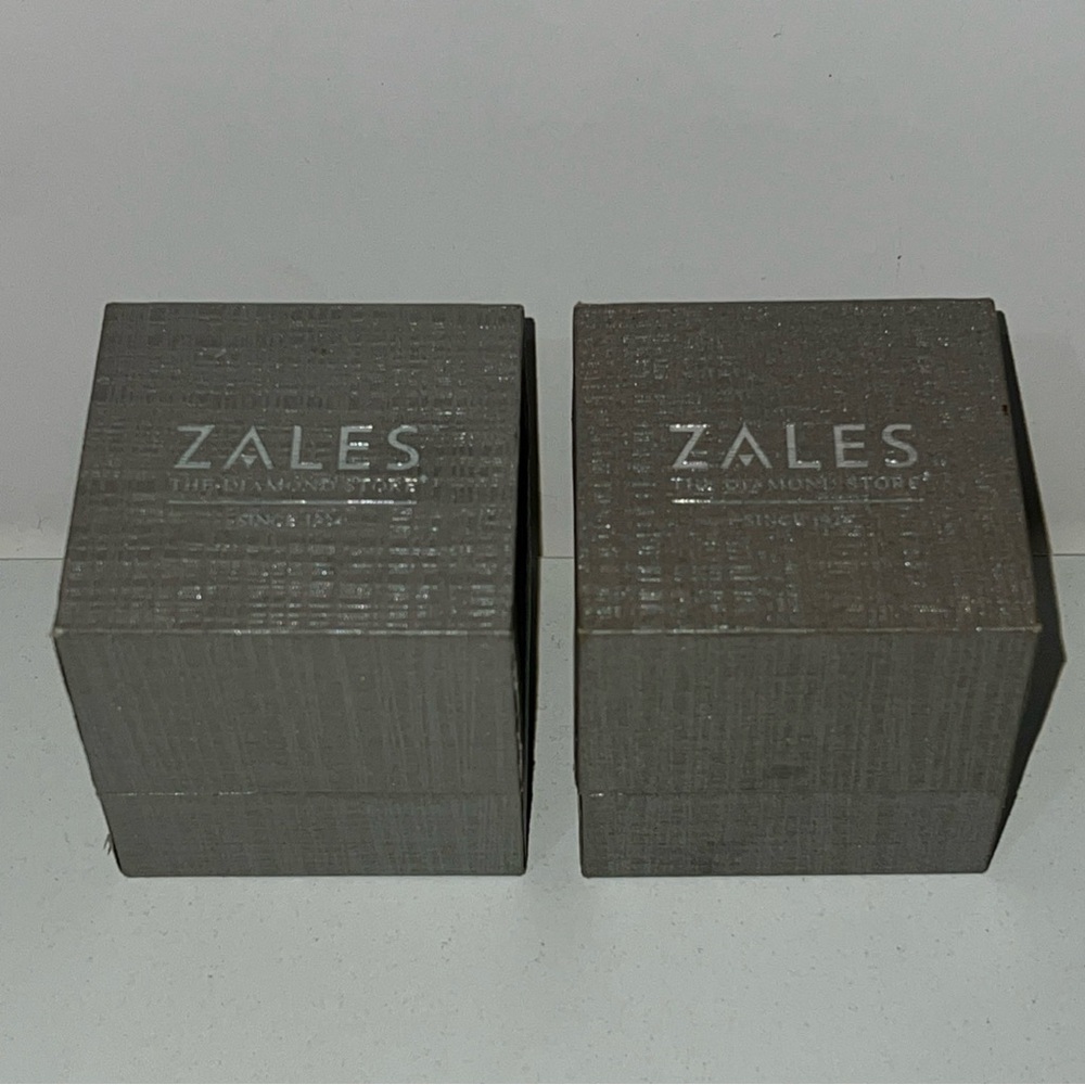 2 ZALES THE DIAMOND STORE Silver Ring Jewelry Presentation Box EMPTY